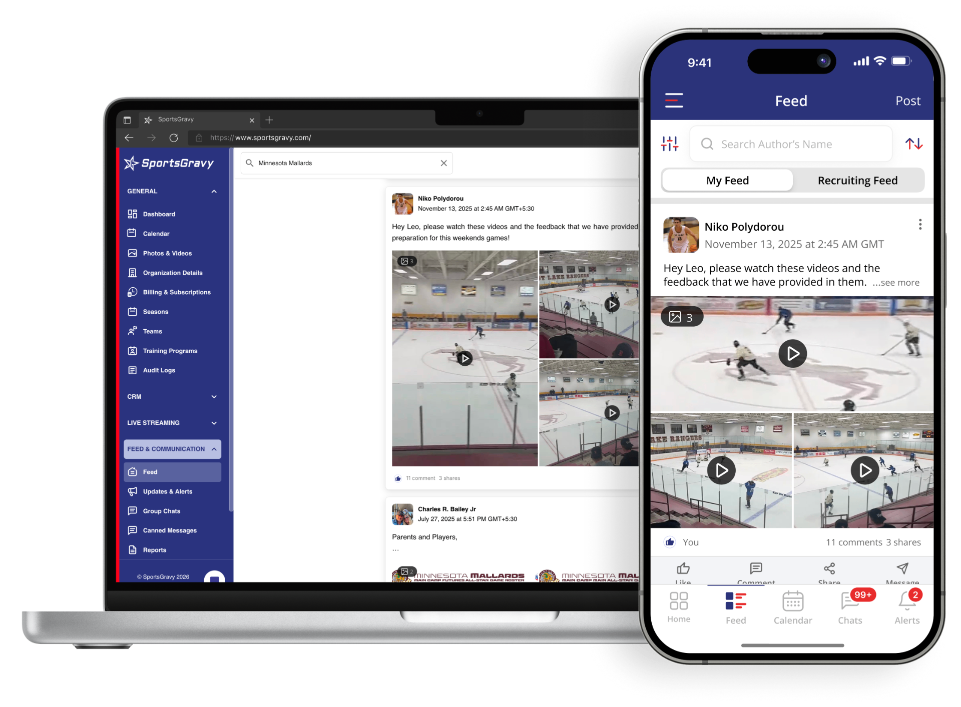 A Private Social Network for Sports Teams product preview