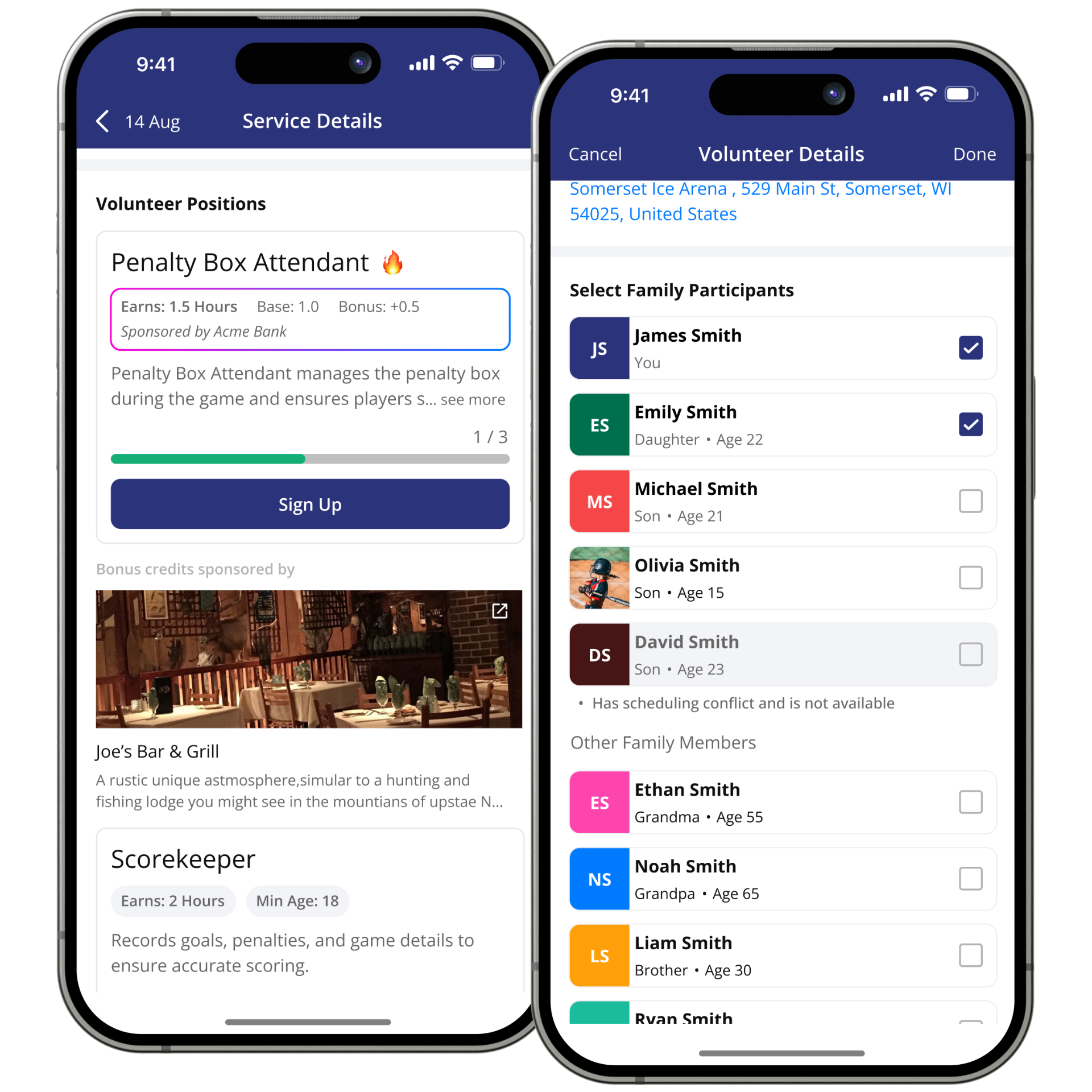 Volunteering, discoverable